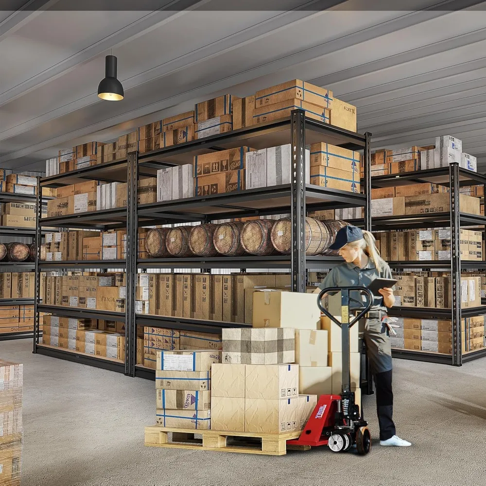 2500LBS ชั้นวางของโรงรถ Heavy Duty 72''H ชั้นวางของ 40 "W Heavy Duty 5 ชั้นชั้นวางโลหะปรับ Pantry ชั้นวางสําหรับ Clos