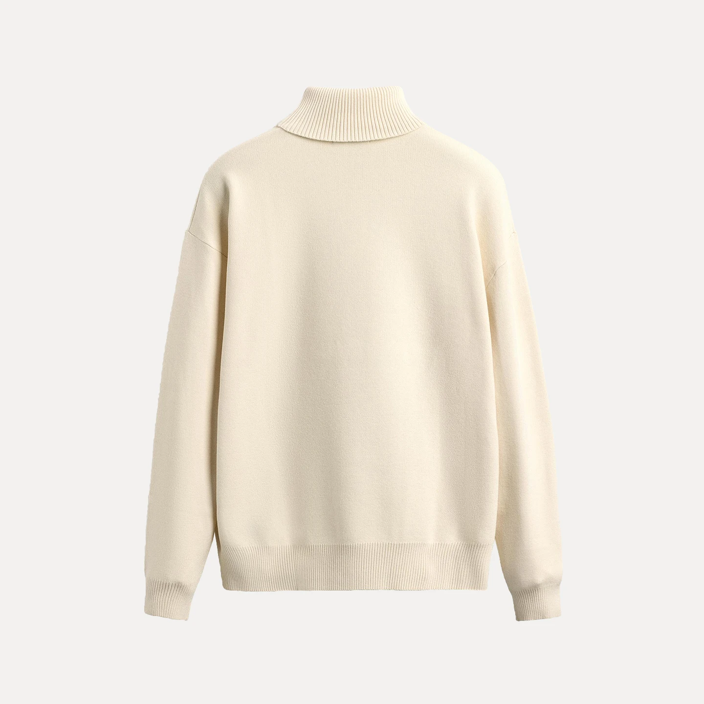 2025 Autumn New Men's Casual High Collar Long Sve Knitted Sweater Soft Touch Simple Sle Daily Wear Comfortable Breathable