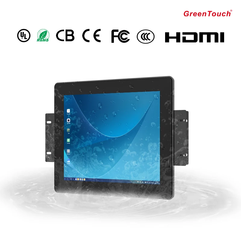 15 นิ้ว LCD PCAP หน้าจอสัมผัสแบบ Capacitive ฝังอุตสาหกรรม HD Touch Monitor แผง Mount Touchscreen Monitor