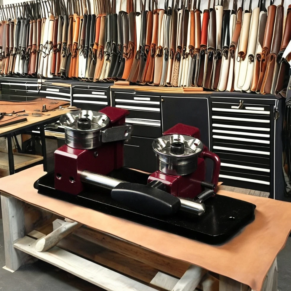 Manual leather peelers provide belt edging machines for working with edge leather craft tools
