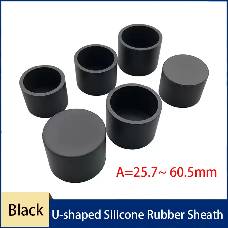 

1-50pcs Black 25.7~60.5mm Silicone Rubber Round End Cap Dust Seal Protection Gaskets Pipe Cover Caps Round Tube Insert Stoppers
