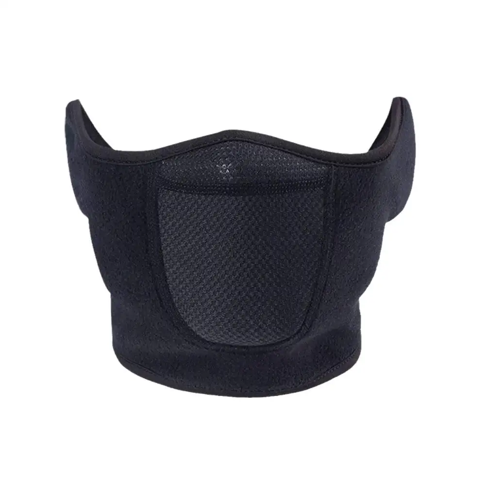 Winter Balaclava Fleece Warmer Motorcycle Face Mask Half Ski Mask Scarf Running Cycling Face Cover Half Mask Ear Protection
