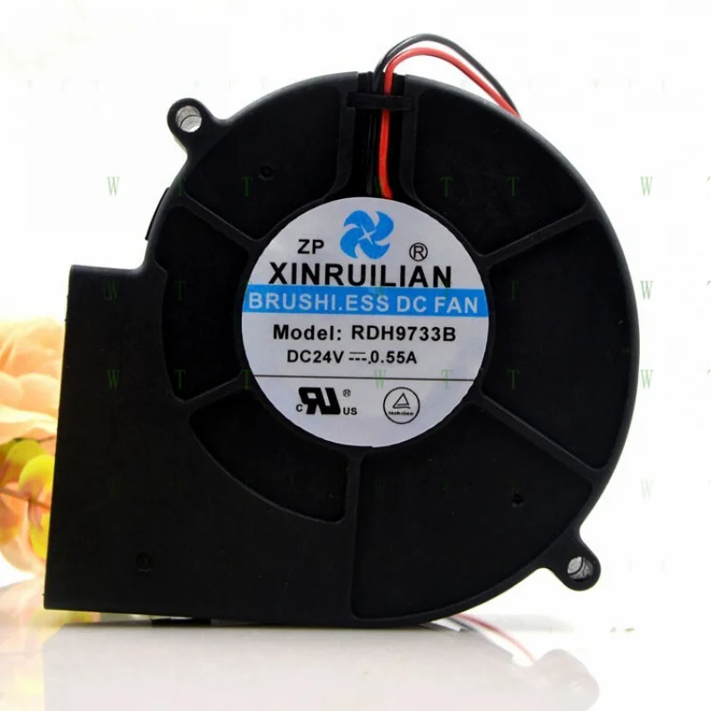 

H 1 pcs for XINRUILIAN Fan RDH9733B DC 24V 0.55A 9CM 9733 2-wire turbo cooling fan