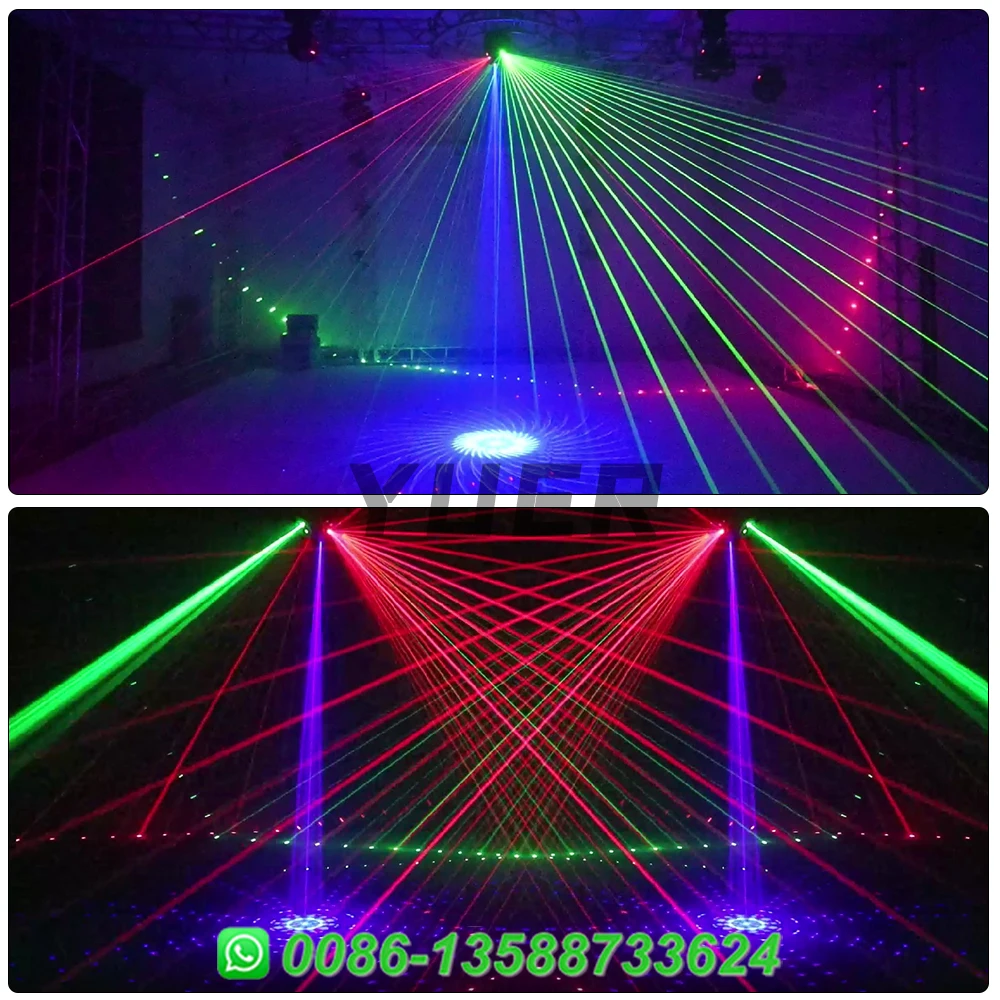 Imagem -06 - Girando Moving Head Light Cogumelo Rgb Laser Light Efeito Estroboscópico dj Disco Party Bar Club Stage Nova Lâmpada de Efeitos Dmx512 60w