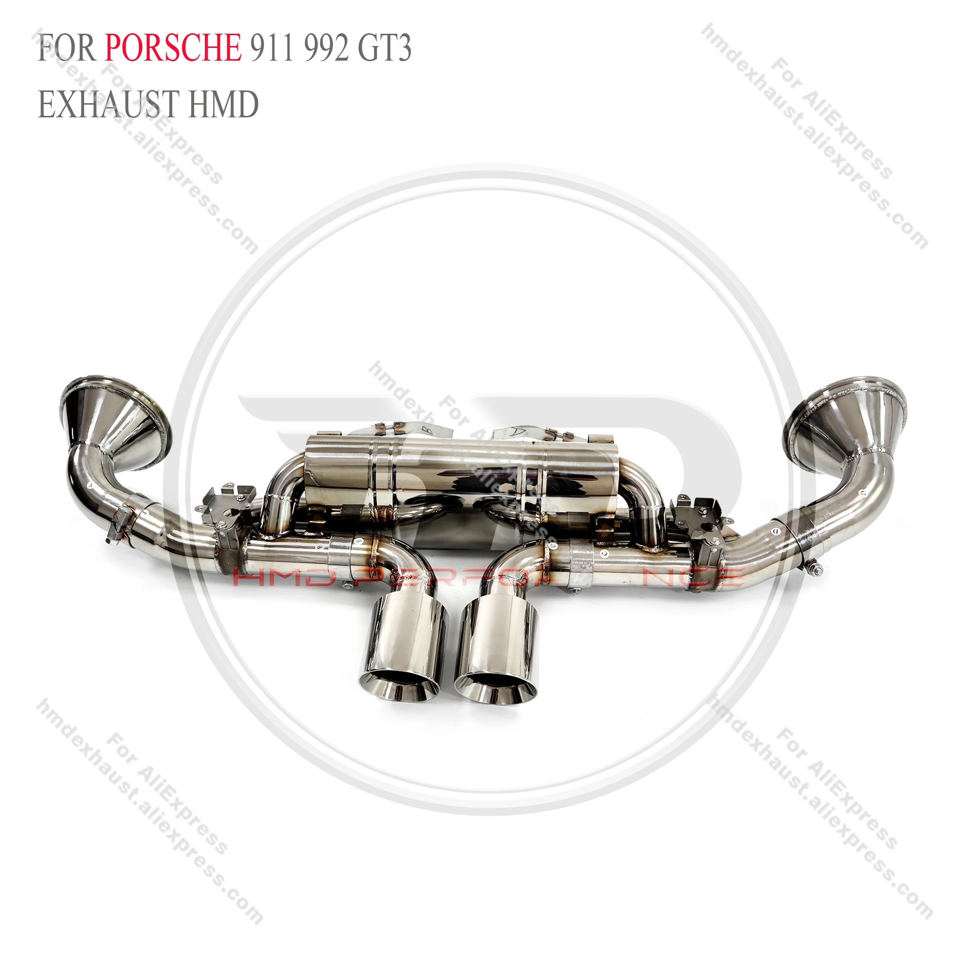 

HMD Stainless Steel Exhaust System Performance Catback For Porsche 911 992 GT3 Muffler With Valve