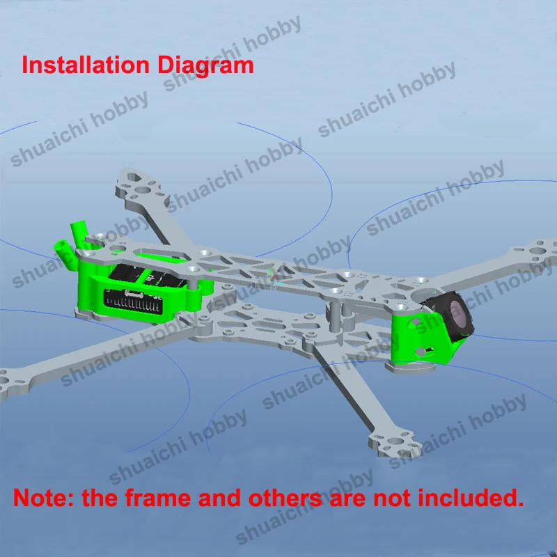 1Set For DJI O4 FPV Image Transmission Bracket Anti-Crash Frame Protective Guard 3D Printed PLA Transmitter Holder Fixed Mount