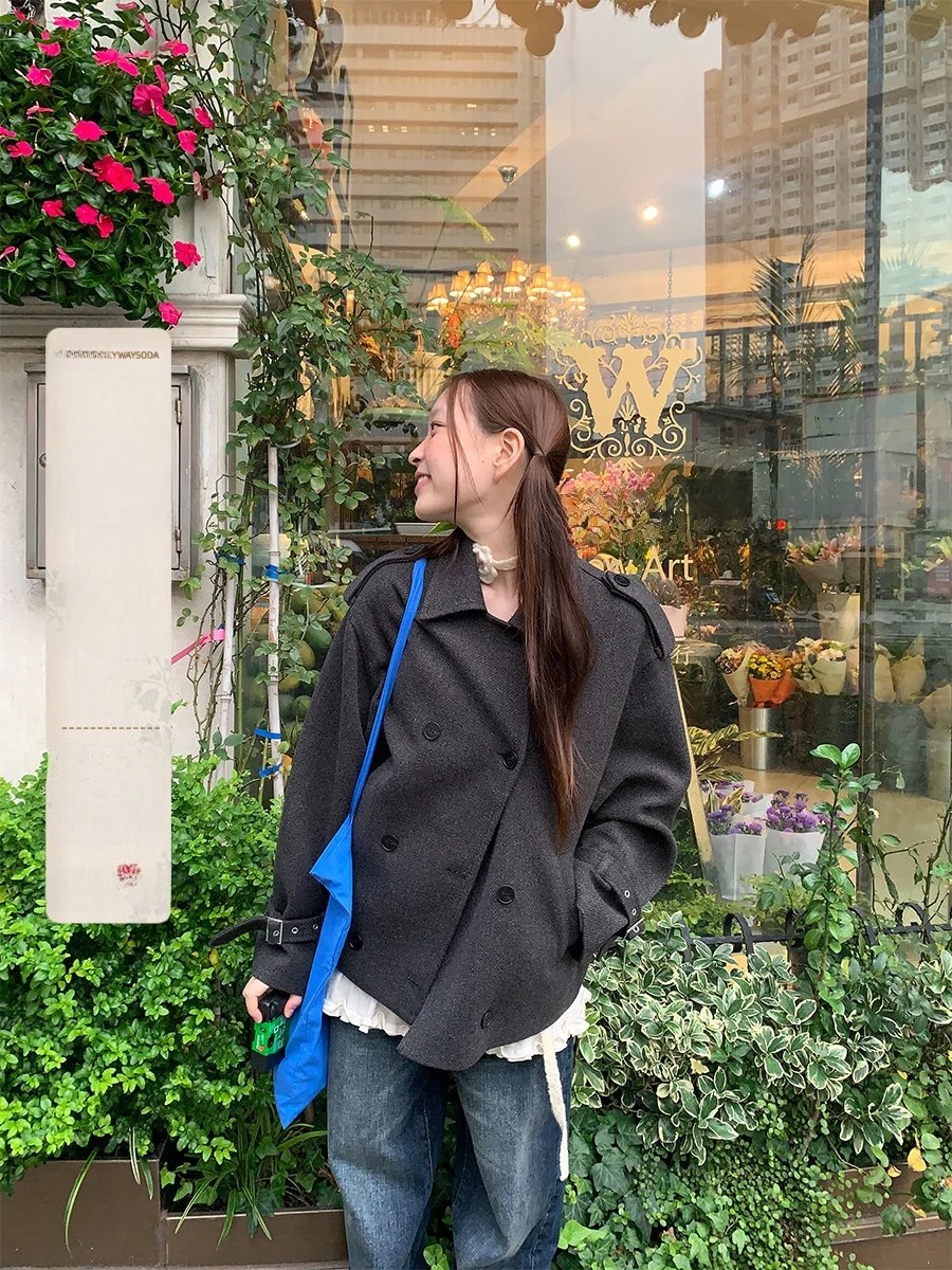 

Женское шерстяное пальто Galaxy Soda Spring Autumn в корейском стиле, разноцветное, из смесовой ткани, с дизайнерским акцентом, из полиэстера.