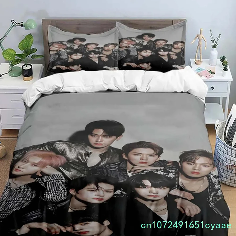 Hot Fashion K-POP Singer M-MONSTAS X Bedding Sets Exquisite Bed Supplies Set Duvet Cover Bed Comforter Set Bedding Set Kids Gift