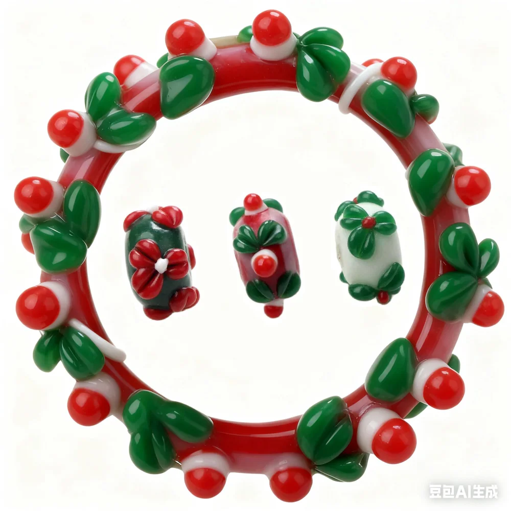 6-pcs-14mm-natal-vermelho-verde-flor-artesanal-lampwork-contas-de-vidro-para-pulseiras-brinco-colar-diy-joias-fazendo-acessorios