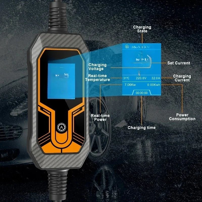 Car Electric Household American Standard 32A New Energy Vehicle Portable Charging Pile Charging Gun