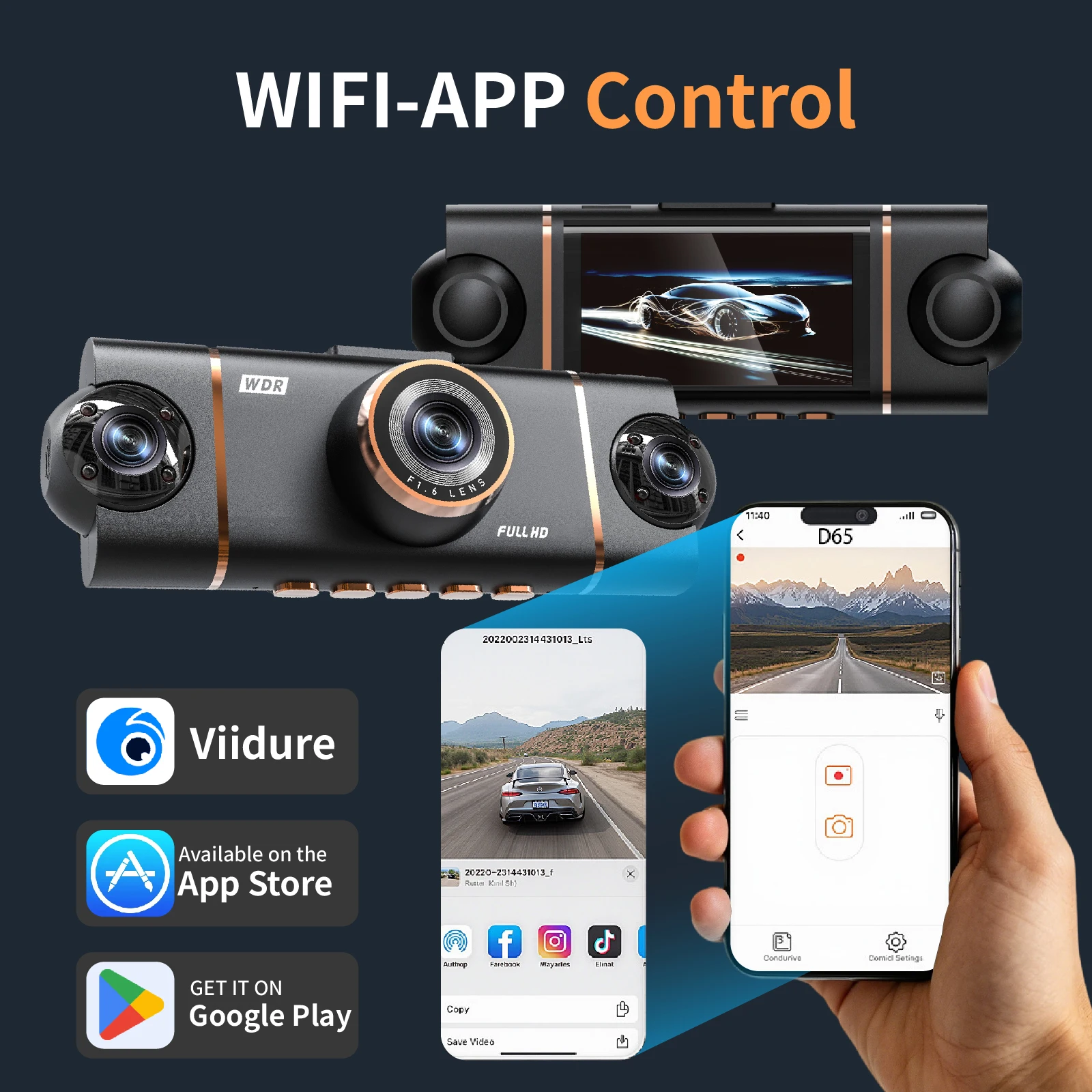 Cámara de salpicadero WiFi de  - Dash Cam Night Vision Infrared reseña y precio