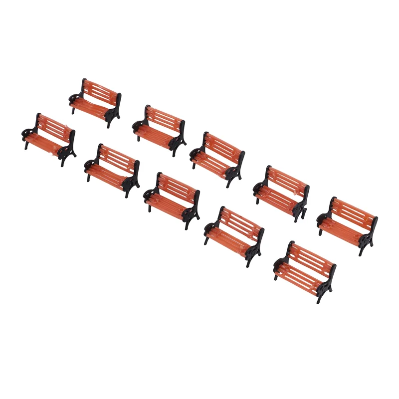 B05C-10Pcs نموذج قطار HO N O مقياس مقعد كرسي نموذج أريكة شارع بارك تخطيط الحرف البلاستيكية ، تخطيط الحديقة/السكك الحديدية