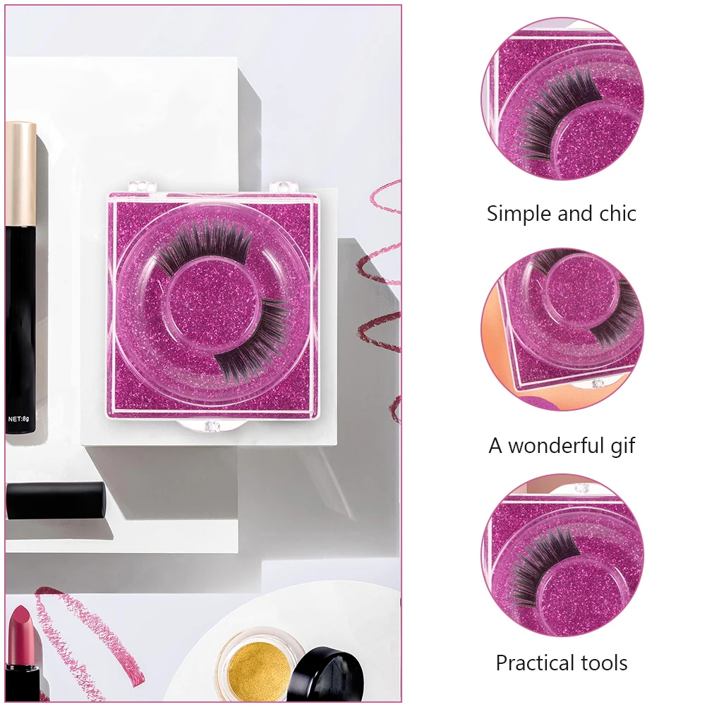 

12 Pcs Eyelash Box Personal Makeup Case Tray Organizer Good Seal False Plastic Storage Container