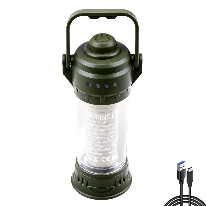 Oplaadbare outdoor ultralange batterijduur, draagbare sfeerverlichting, luifel, tent, campinglicht, hangend en staand, dubbel gebruik