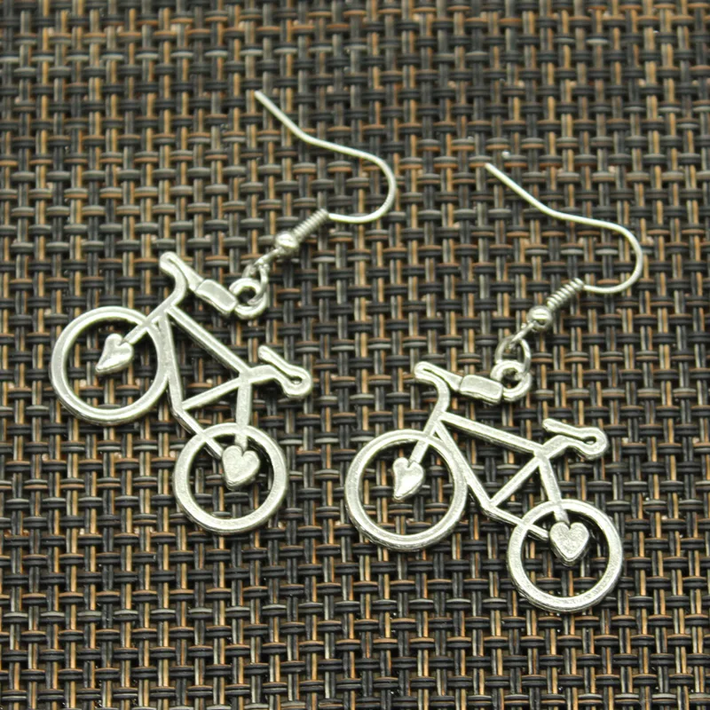 AliExpress UK eunwol New Fashion Handmade Bike Bicycle School Bus Car Pendants Silver Color Earrings For Womens Style