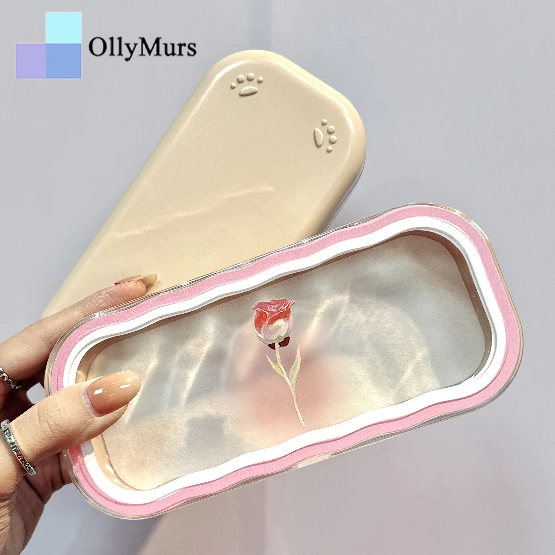 

OLLYMURS Art Designer Custom Glasses Case Transparent Portable Anti-pressure Portable Myopia Glasses Eye Box Sunglasses Models