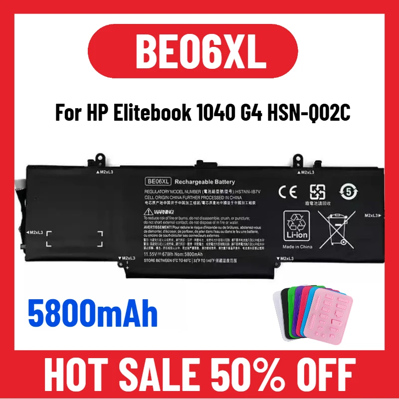 

5800mAh for HP Elitebook 1040 G4 HSN-Q02C BE06XL HSTNN-DB7Y Laptop Battery
