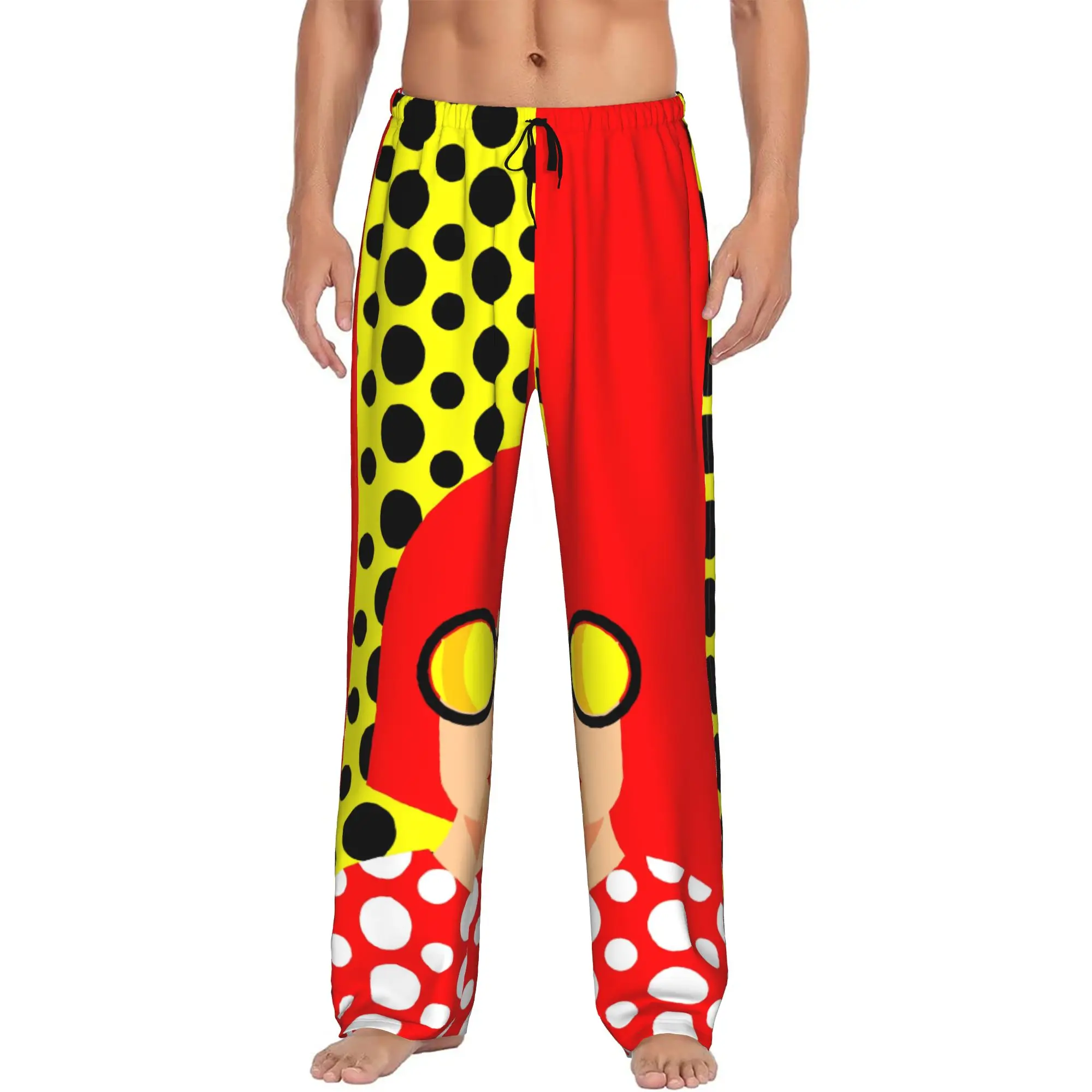 Custom Printed Yayoi Kusama   Pajama Pants Men's Abstract Art Sleep Sleepwear Bottoms with Pockets
