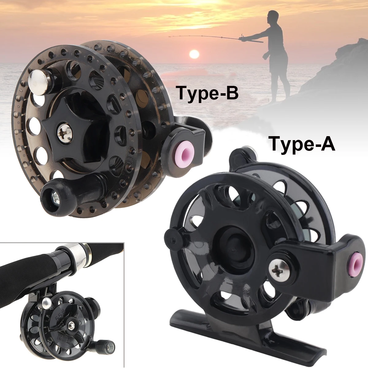 Fly Fishing Reels ABS Lightweight Fish Reel for Carp Winter Ice Fishing Reel Spool Outdoor Fishing Tackle Gear Tools