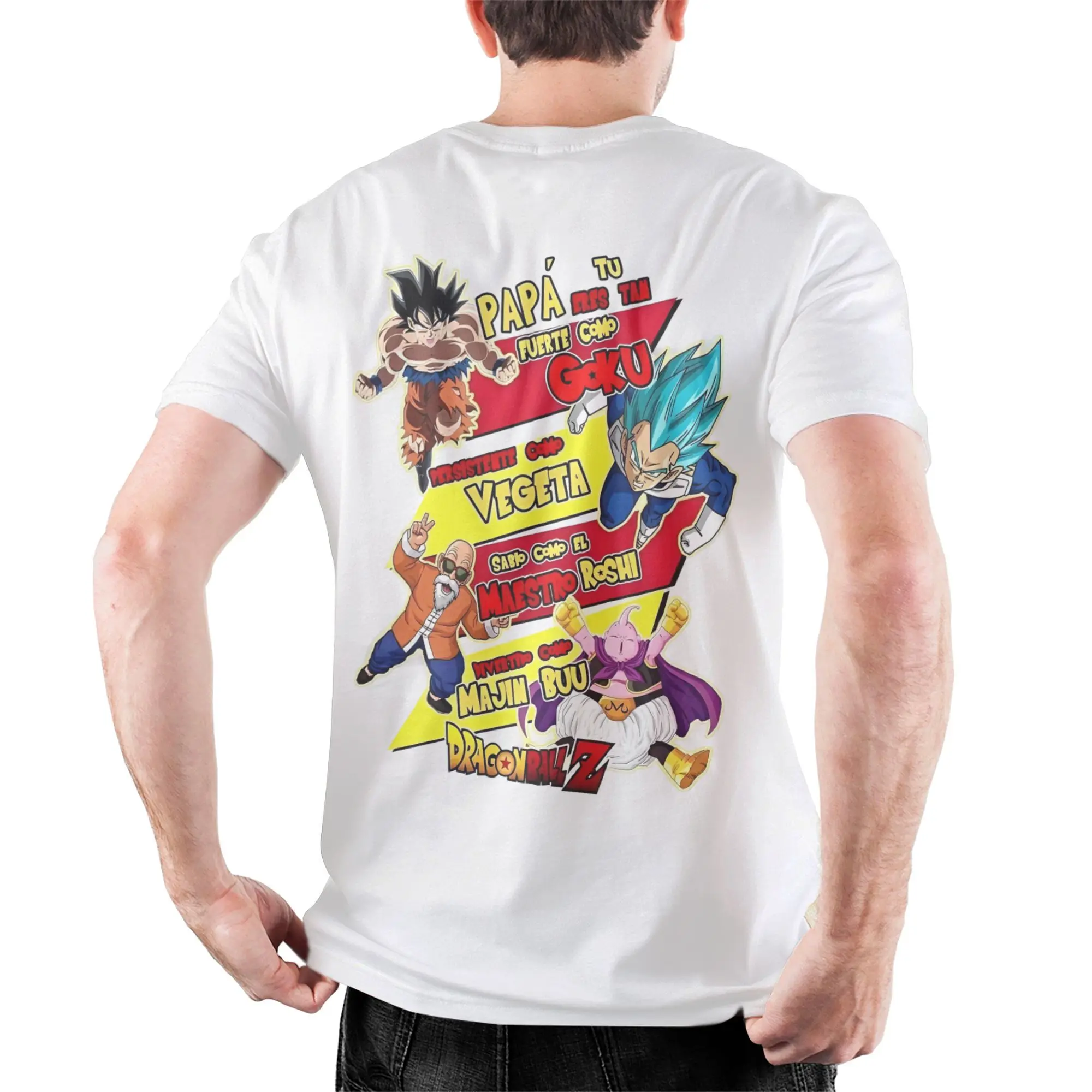 

Летняя футболка оверсайз 2026 Dragon Ball Daddy Super Saiyan, высокое качество, 100% хлопок, с принтом Vegeta Goku Gohan, унисекс, ретро