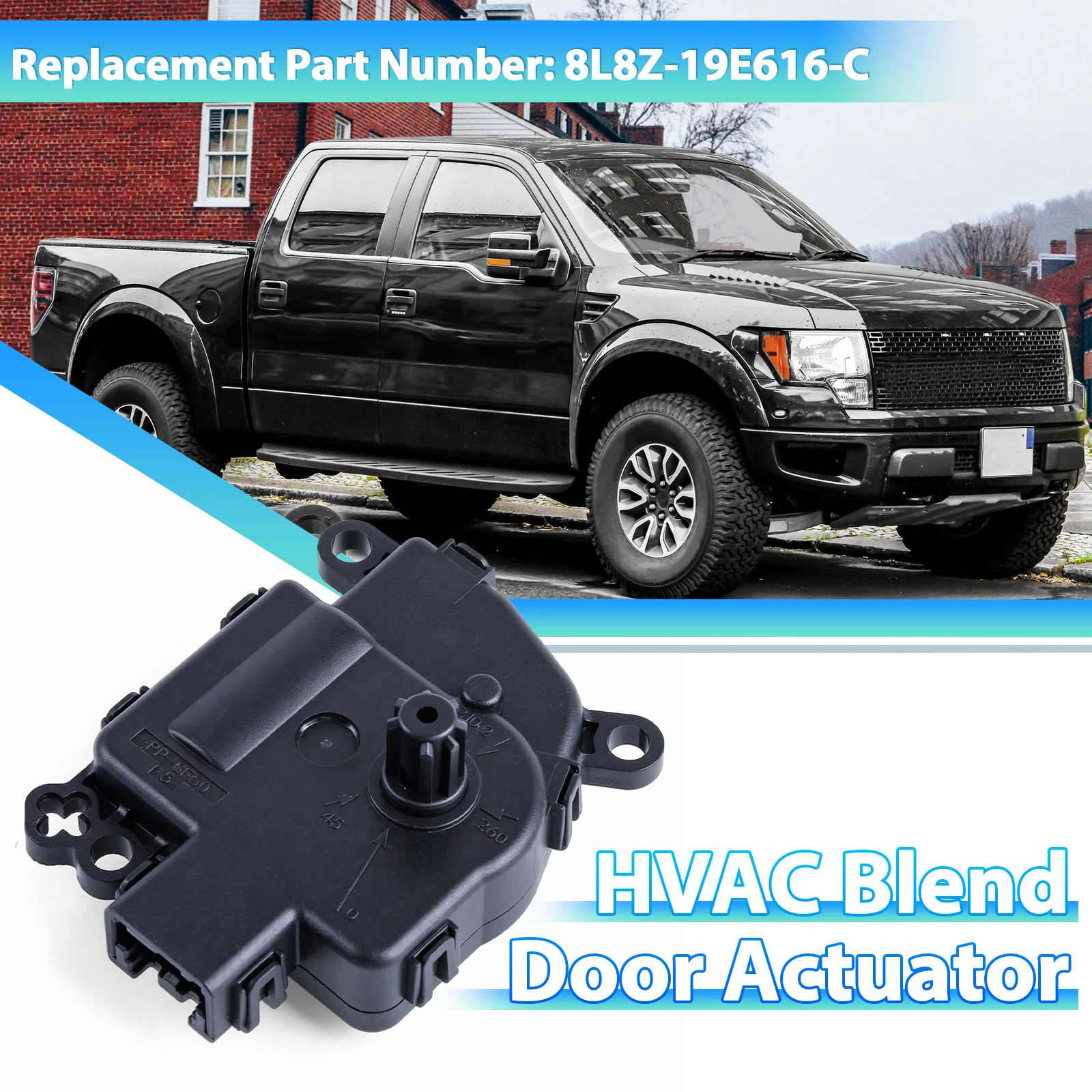 

FL3H-19E616-CB Temperature Blend Door Actuator Motor for Ford Expedition F-150 F-250 Super Duty 2015-2024 FL3Z-19E616-B