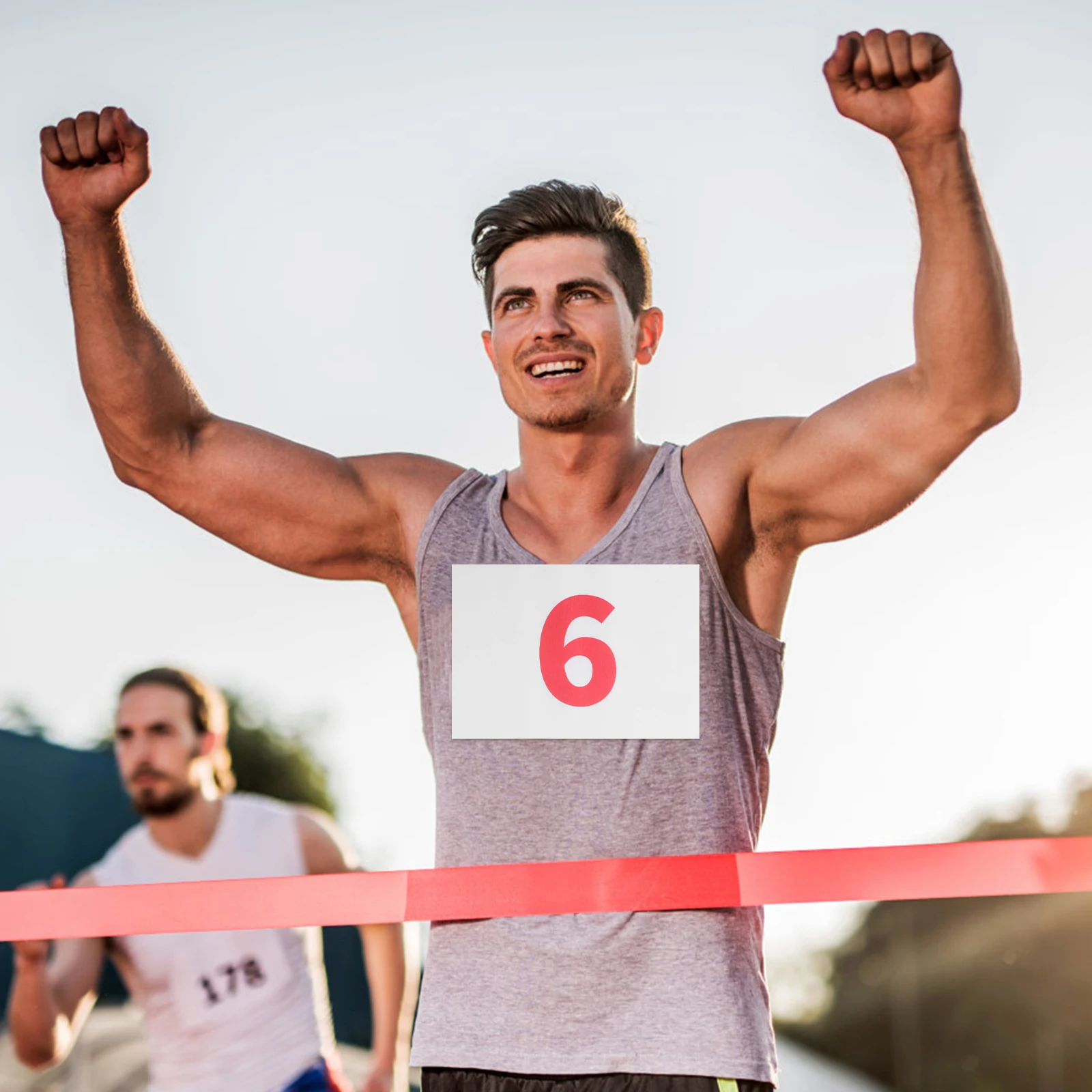10pcs Running Bibs For Races: Reusable Waterproof Race Number Holders With Clips Lightweight Durable For Marathons
