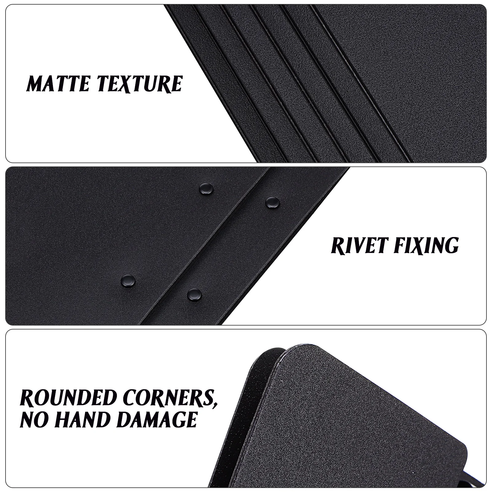 

2 Pcs Black A4 Double Folder Clipboard Storage Document ganizer Foldable Lightweight Sturdy Office Classroom Use