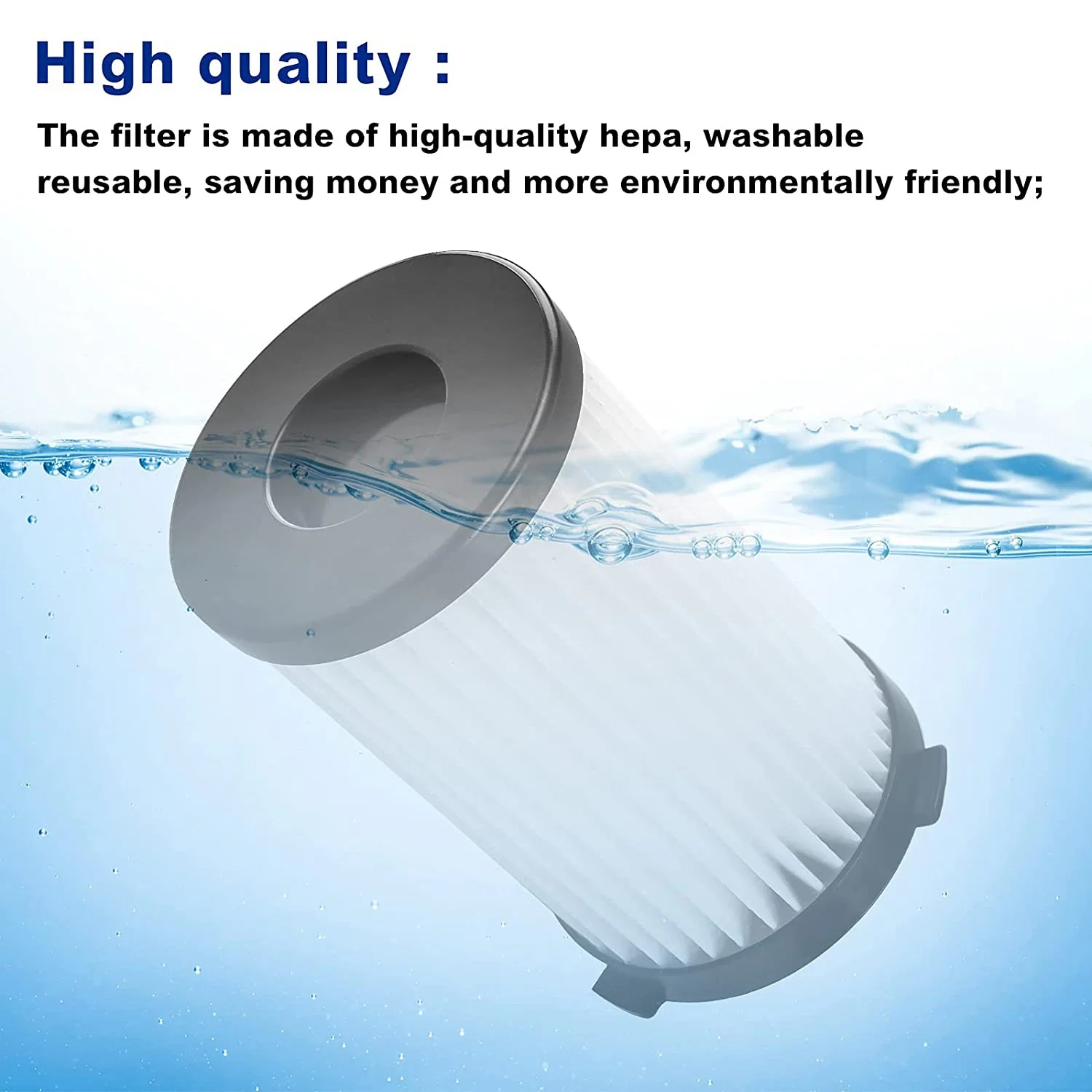 New Replacement Filters for MOOSOO D600 and Ariete Handyforce Vacuums RBT 2761 RBT 2759 Includes 8 Filters + 8 Foam Filters