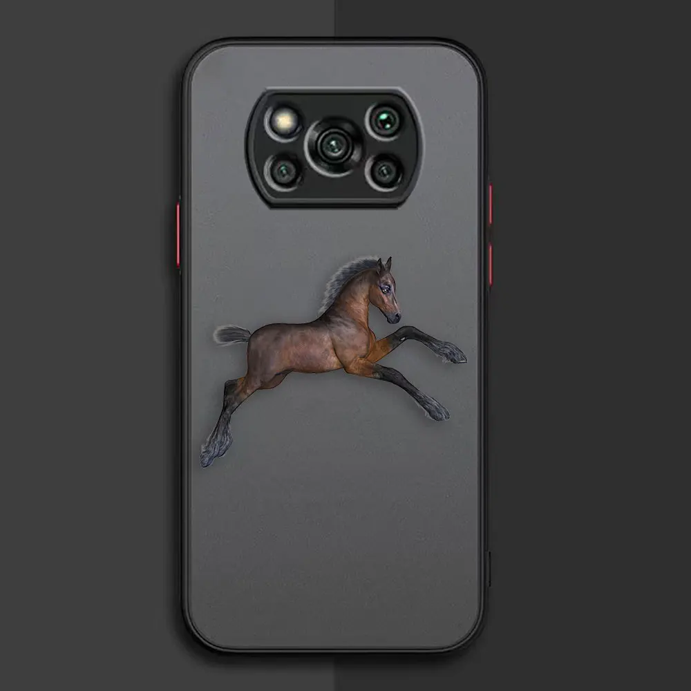 Shen Jun's Pony Horse Matte Phone Case for Xiaomi POCO X5 X4 X3 M4 M3 M2 F5 F4 F3 GT F2 C40 CC9 PRO 4G 5G Case Funda Coque Shell