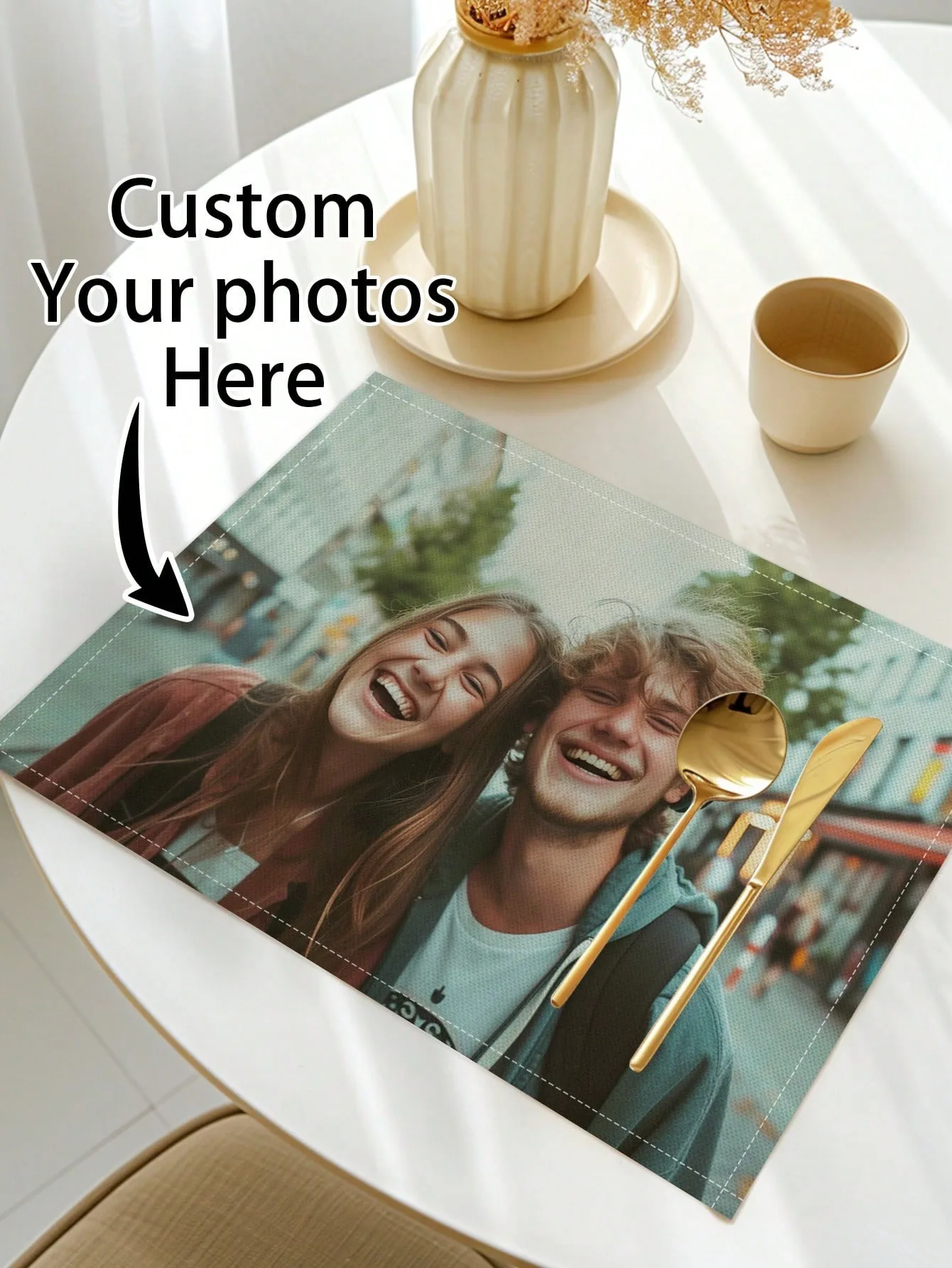 Custom Logo/Text/Pattern Placemats, Personalized Photo Placemats, Western-Style Placemats, Premium Custom Photo Placemats