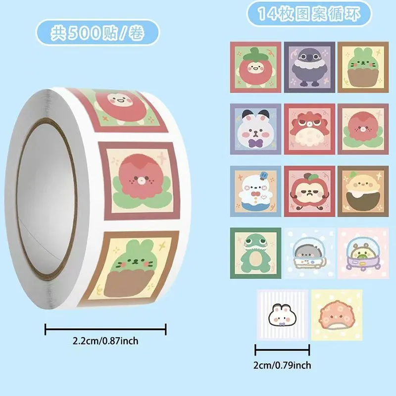 

500 шт./рулон Love and Deepspace Xavier Zayne Rafayel ralayo Caleb Apple Snowman Crow Duck Octopus декоративные наклейки