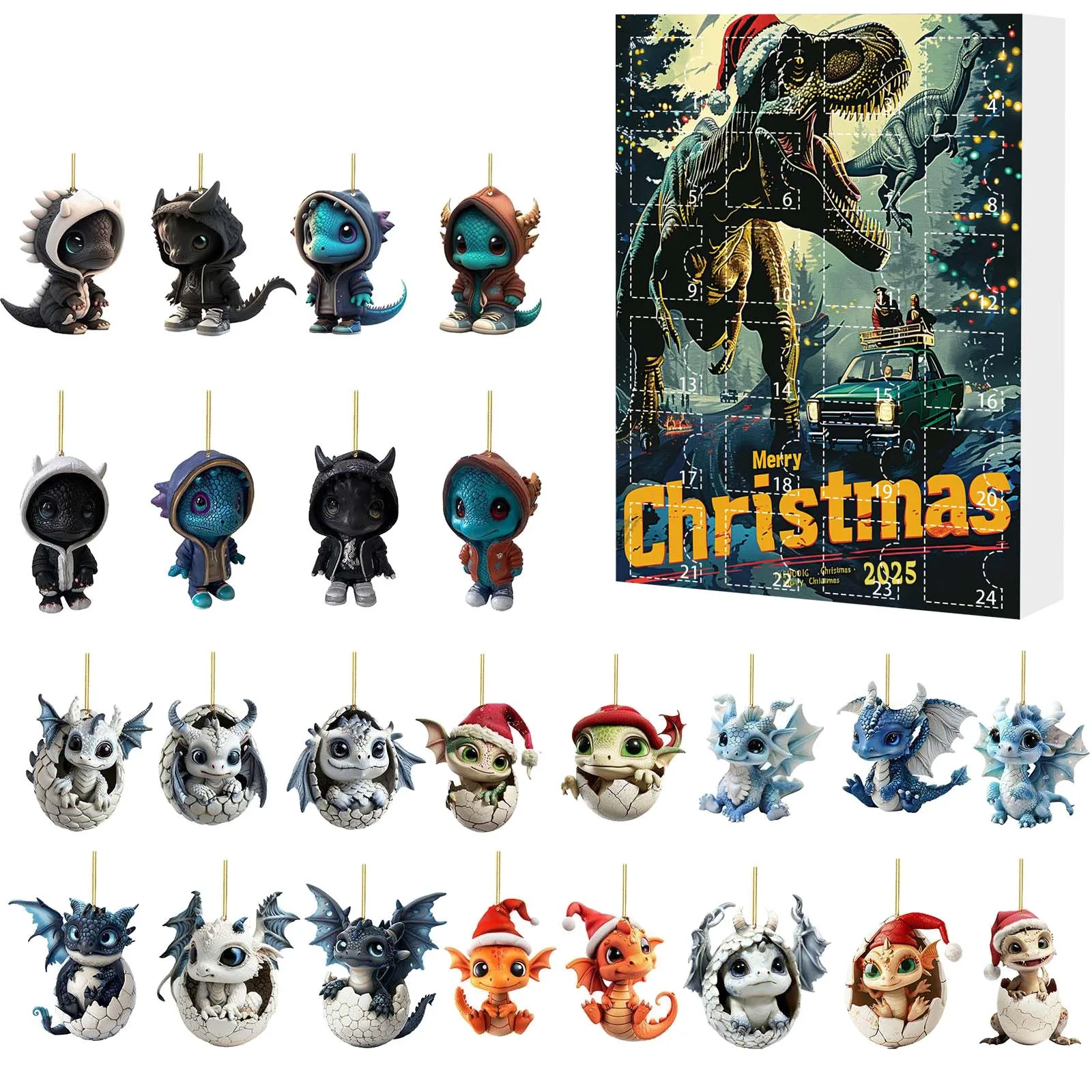 Minuterie d'intervalle pour l'entraînement, arbre de noël, pendentif en acrylique, calendrier de l'avent du Dragon, compte à rebours de noël, horloge de sable pour bureau