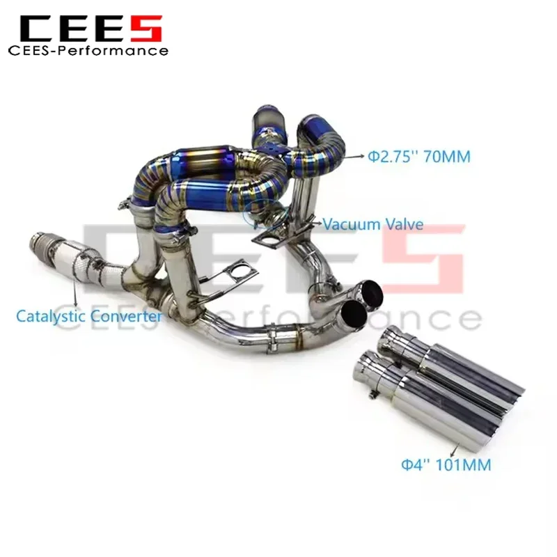 cees Titanium Catback Exhaust Catted Downpipe for Lamborghini Murcielago LP640 V12 6.2L 2007-2010 Tuning Car Exhaust Pipe System