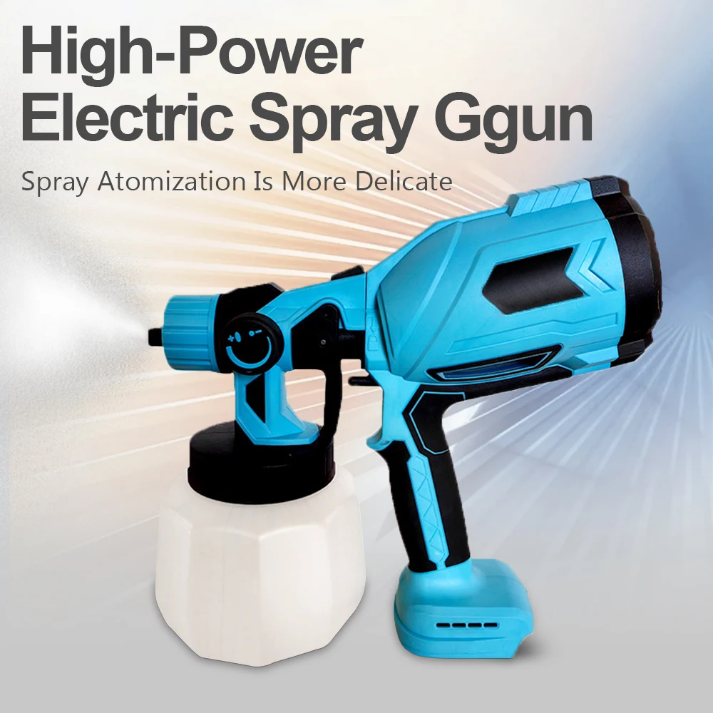 

1000ML Electric Spray Gun Cordless Paint Sprayer Airbrush Autos Vehicle Wall Housing Furnitures DIY Tools for Makita 18V Battery