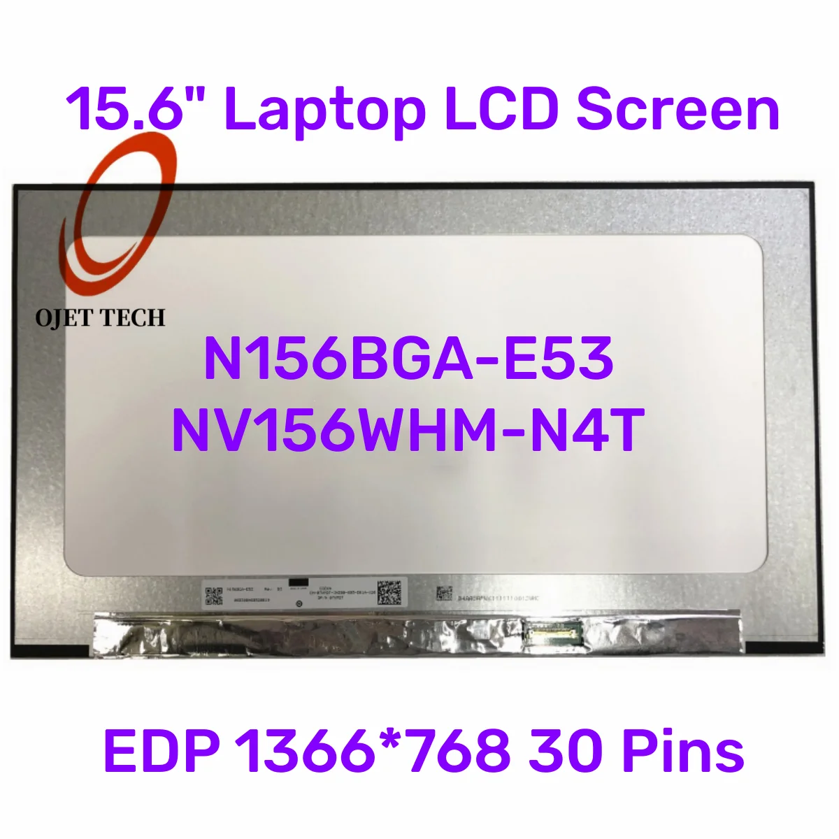 

15.6 Inch Laptop LCD Screen N156BGA-E53 Fit NT156WHM-N46 NV156WHM-N4T B156XTN08.2HD 1366x768 30pins eDP