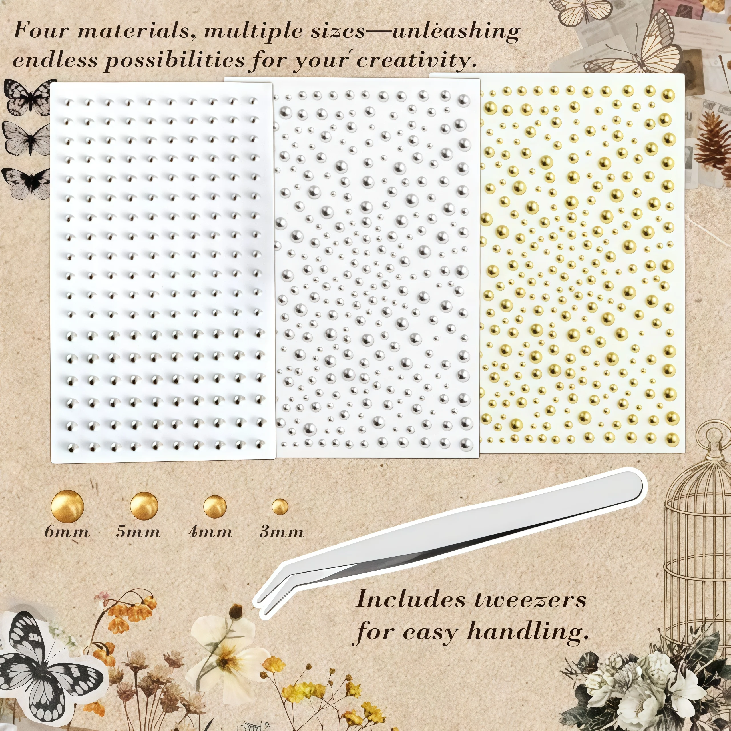 1/3 Sheets Face Body Stud Stickers Self‑Adhesive Fake Piercing Metallic Dot Gems Optional with Tweezers for Festival Makeup