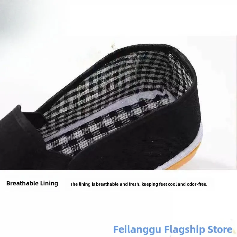 Men's Casual Canvas Shoes Soft Breathable Wear-Resistant Thick Bottom Anti-Slip Spring Summer Universal Simple Leisure Large ...
