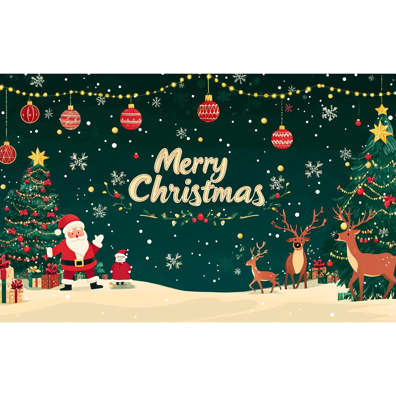 Merry Christmas Banner Home Decoratons 2024 Cristmas Party Decor Xmas Photography Background Props Happy New Year 2025 180*110cm