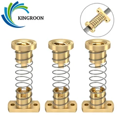KINGROON 2 Sets T8 Anti-backlash Lead Screw Nut Brass POM for Ender 3 CR10 3D Printer Part T8 Nut Anti backlash Spring Nut
