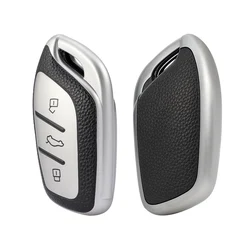TPU Leather Shell KeyChain Holder for Roewe RX3 RX8 ERX5 RX5 I6 I5 MG4 MG5 MG6 MG ZS EV HS EHS ZX GT Car Key Cover Case Keyring