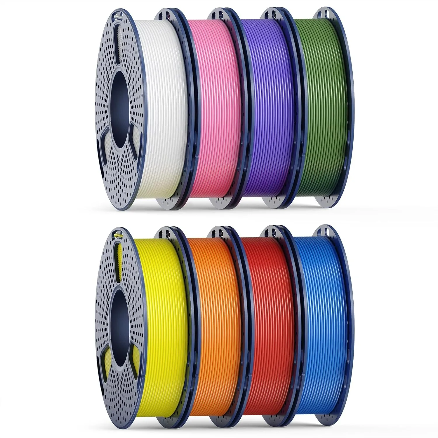 

250g High Speed PLA Filament 1.75mm Bundle 8 Spools Multi-Color for 3D Printer with Crack Resistance