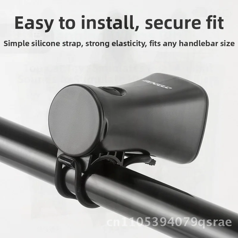 

High Decibel Electronic Bicycle Horn Bell for Mountain Bike ABS Material Warning Accessory in Black Red Blue