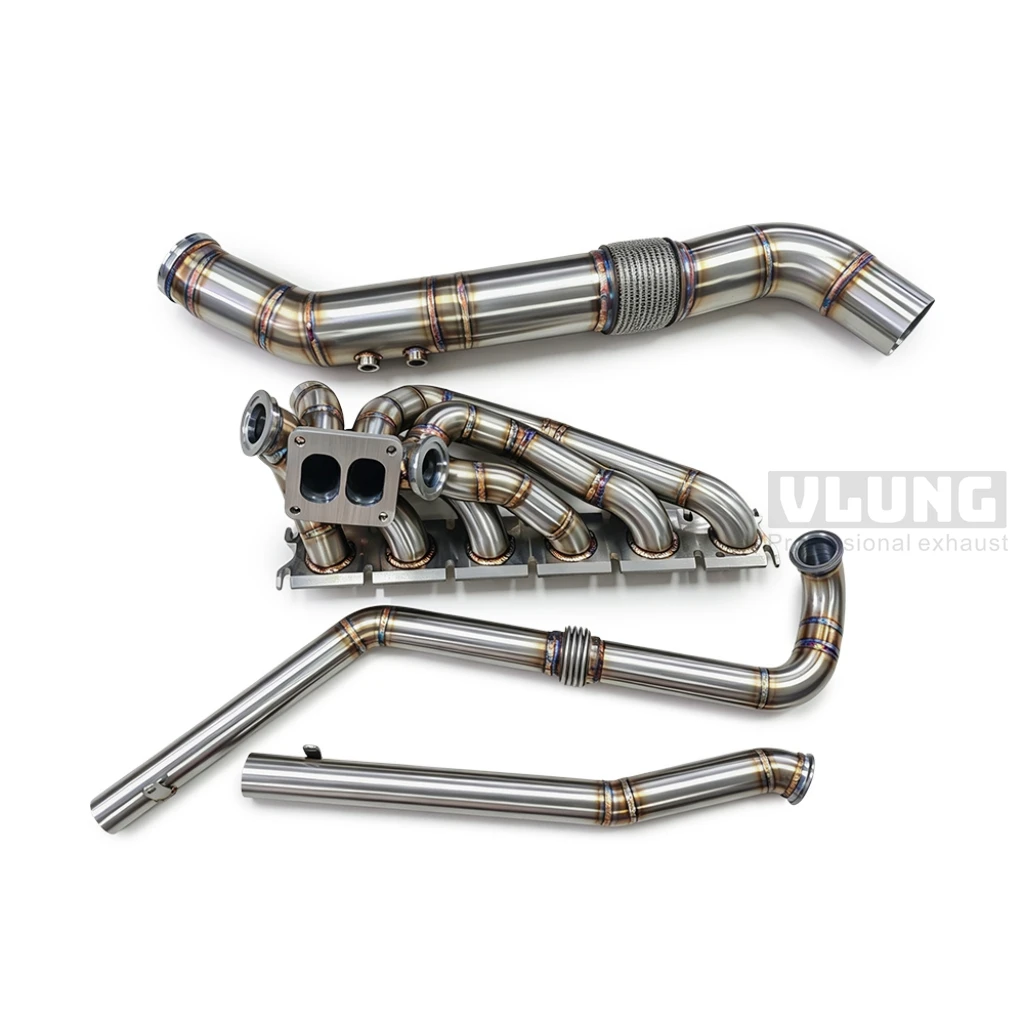 

Exhaust manifold for BMW Geni B58 F20 M140 F22 240i F30 340i F32 440i SS304 single turbo exhaust manifold kit T4 interface