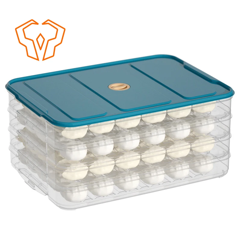 Multi Layered Dumpling Box Household Food Grade Frozen Egg Fresh Frozen Refrigerator Storage Kitchen Summer container