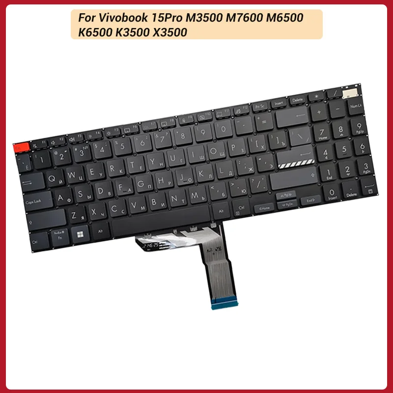 US/Russian/Spanish/Latin Keyboard Backlit for Vivobook 15Pro M3500 M7600 M6500 K6500 K3500 X3500