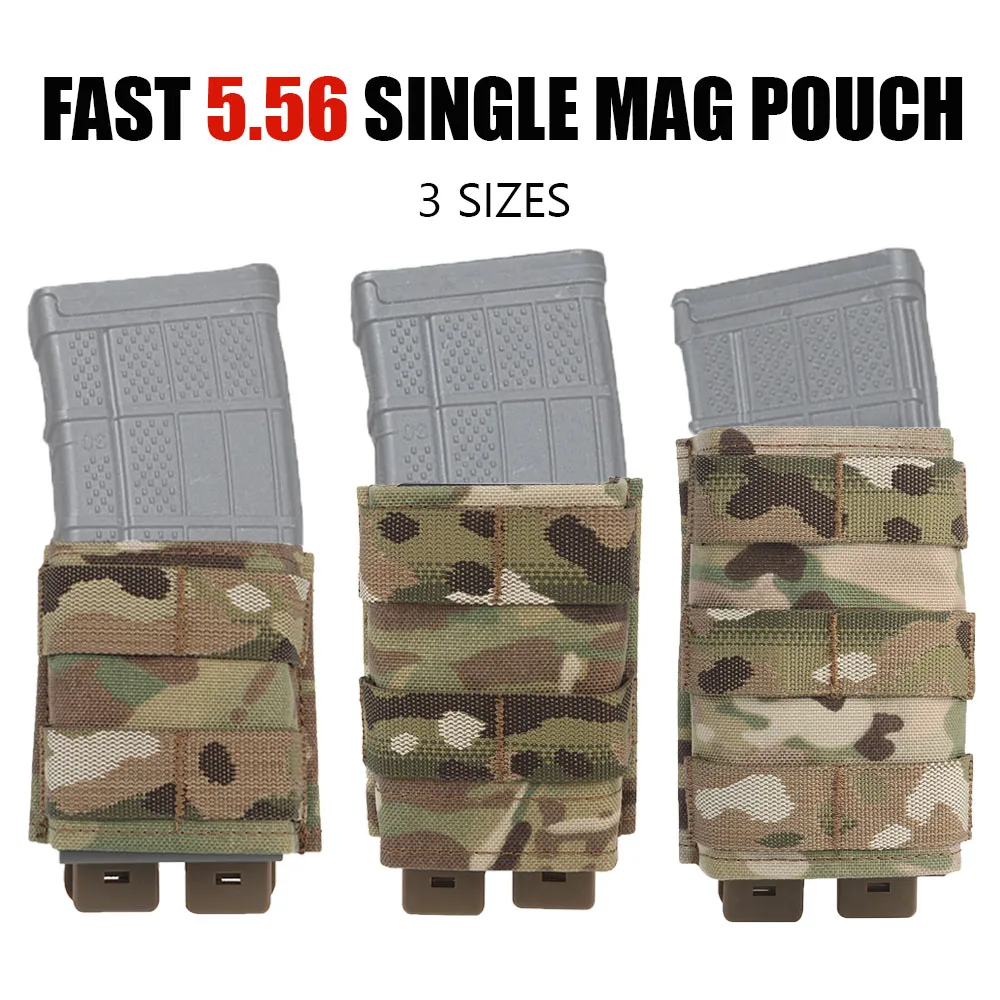 

Tactical 5.56 Magazine Pouch Carrier For AK 74/47 AR M4 5.56 Single Fast Mag Holder Pouch Molle Hunting Airsoft Shooting Gear