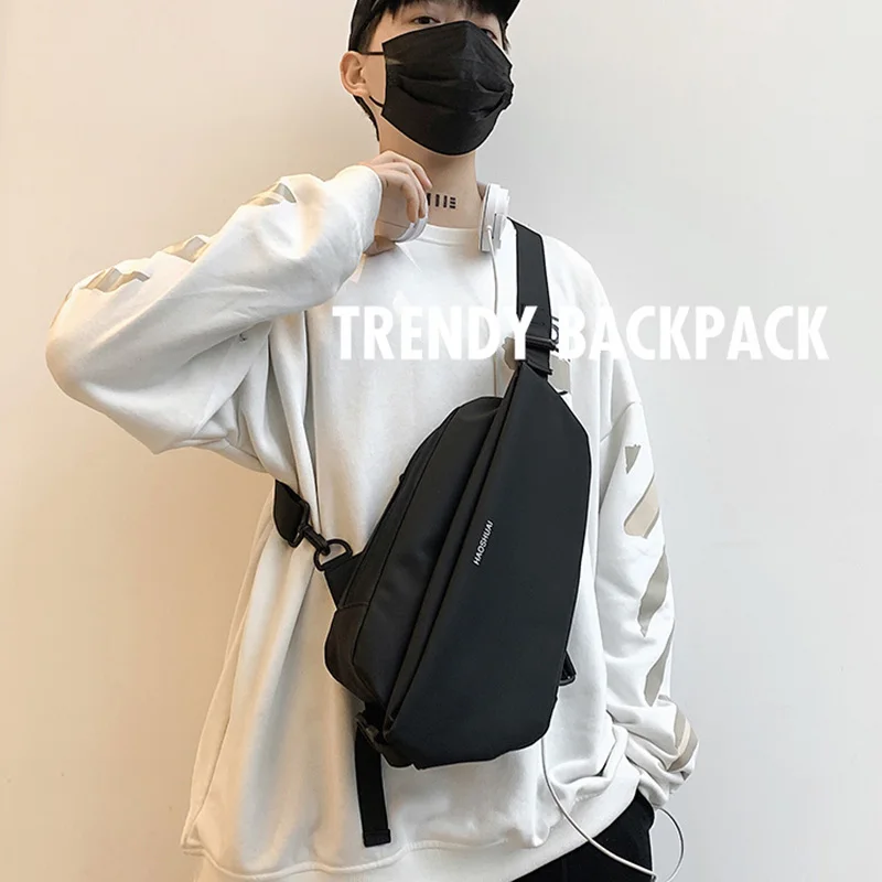 Men Nylon Single Shoulder Backpack Rucksack Knapsack Bags Waterproof Male Fashion Cross body Sling Messenger Chest Pack Bag