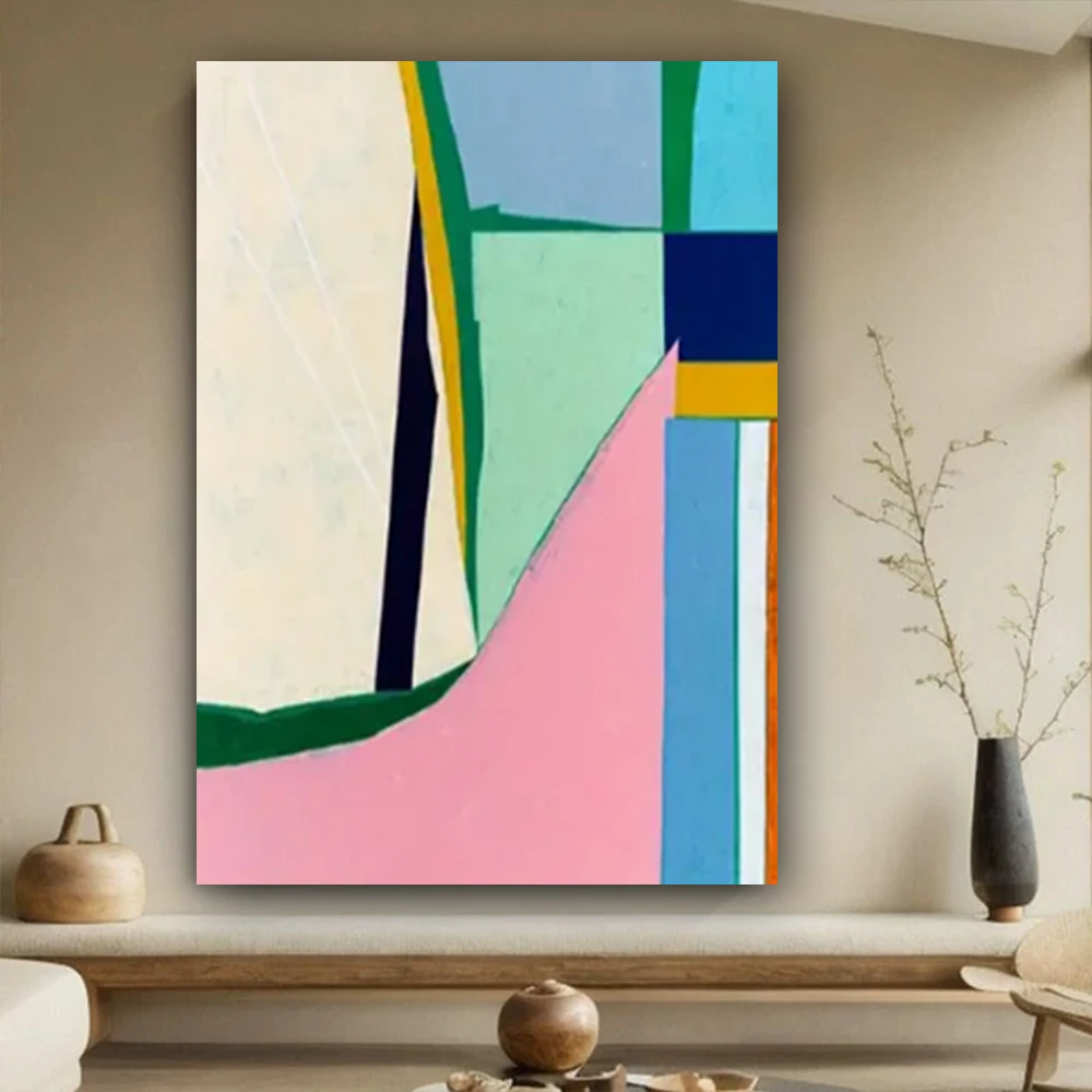 100% Hand-painted Latest Design Oil Painting Free Ship Modern Abstract Texture Acrylic Canvas Paintings Wall Decor Picture Art