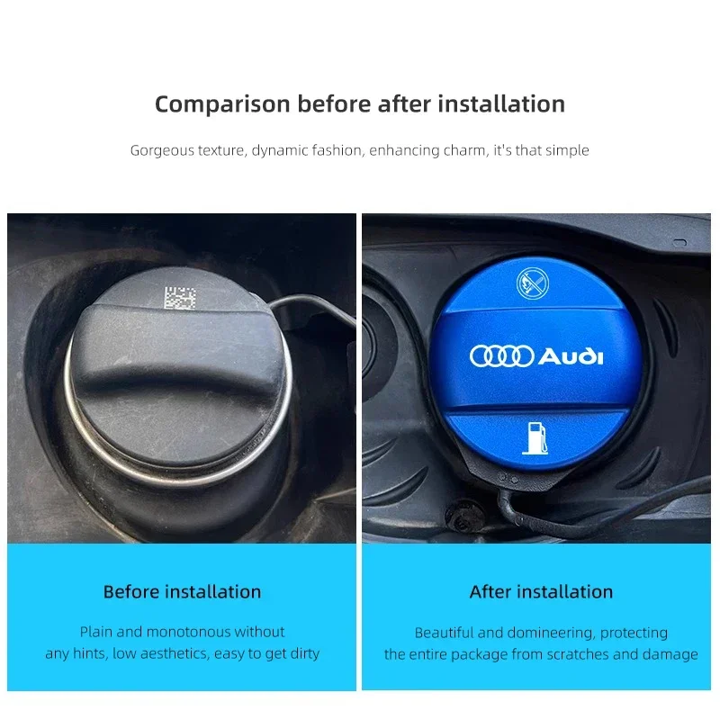 Car Fuel Filler Door Cover Fuel Tank Gas Caps Accessories For Audi Sline B8 C6 B9 B6 A1 A2 A3 S4 S6 A8 S5 A4 A5 A6 A7 S1 S3 C7