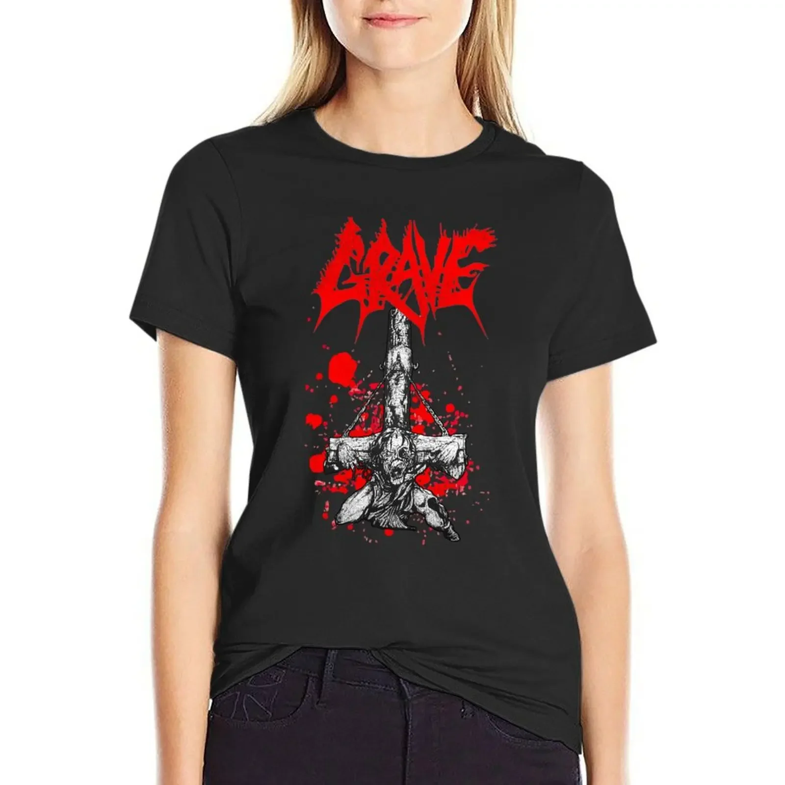 

Grave T-Shirt summer top lady clothes Women's tee shirt